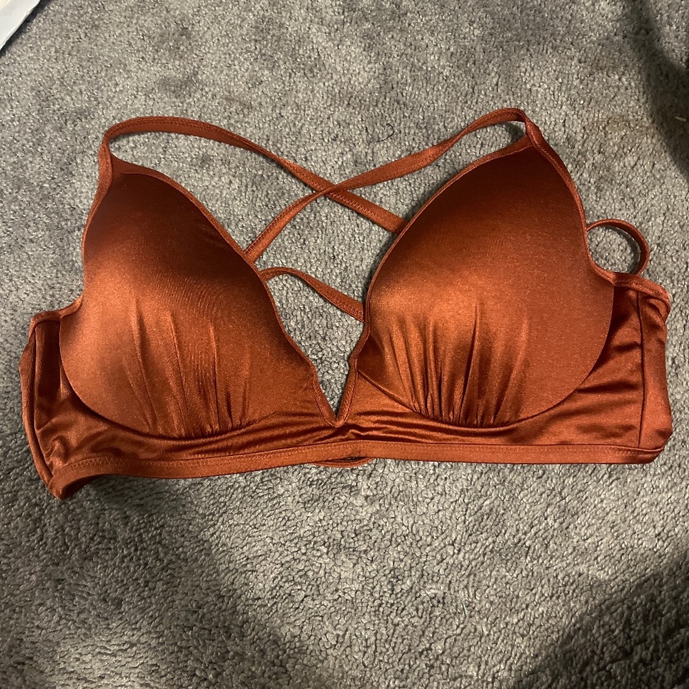 Rust orange bikini top